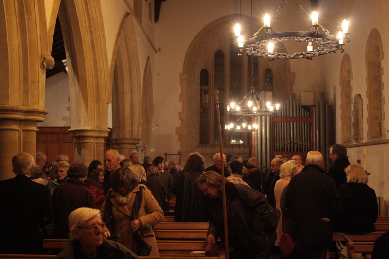 The audience wrap up warm for the December 2011 concert.