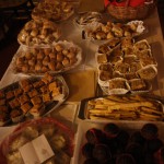 A fine spread of home-made seasonal food at the December 2012 concert.