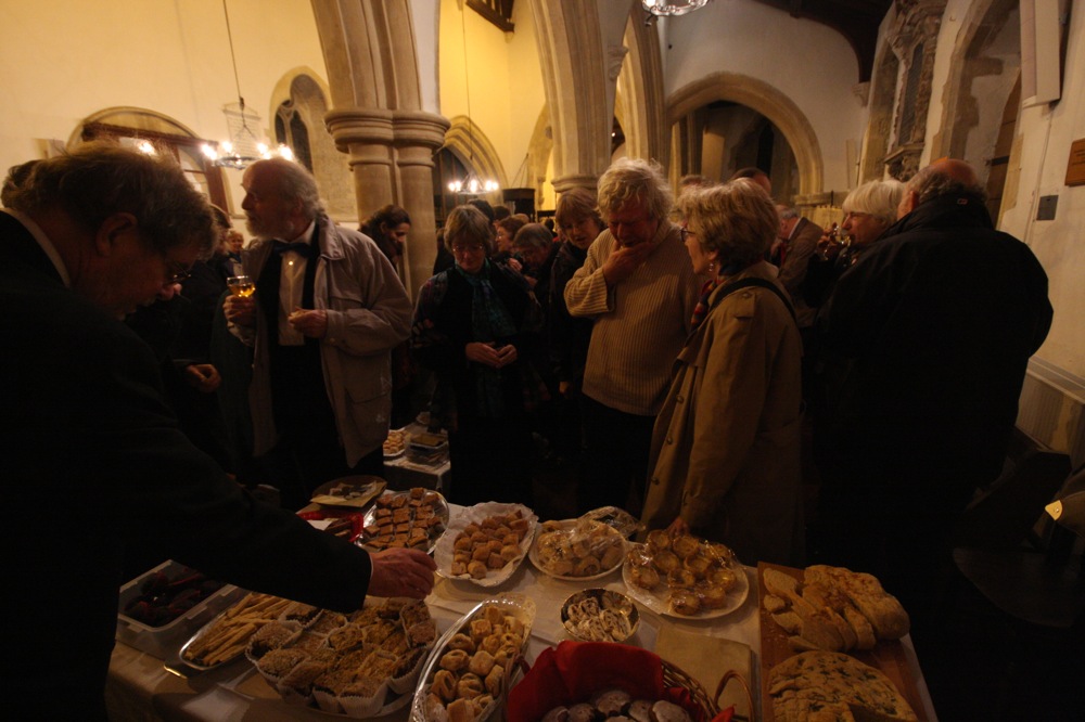 The audience (and singers!) enjoy the interval refreshments.